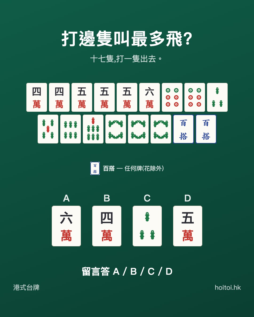 手牌：四四五五五六萬　六六筒　三五六七八八八索　搭搭