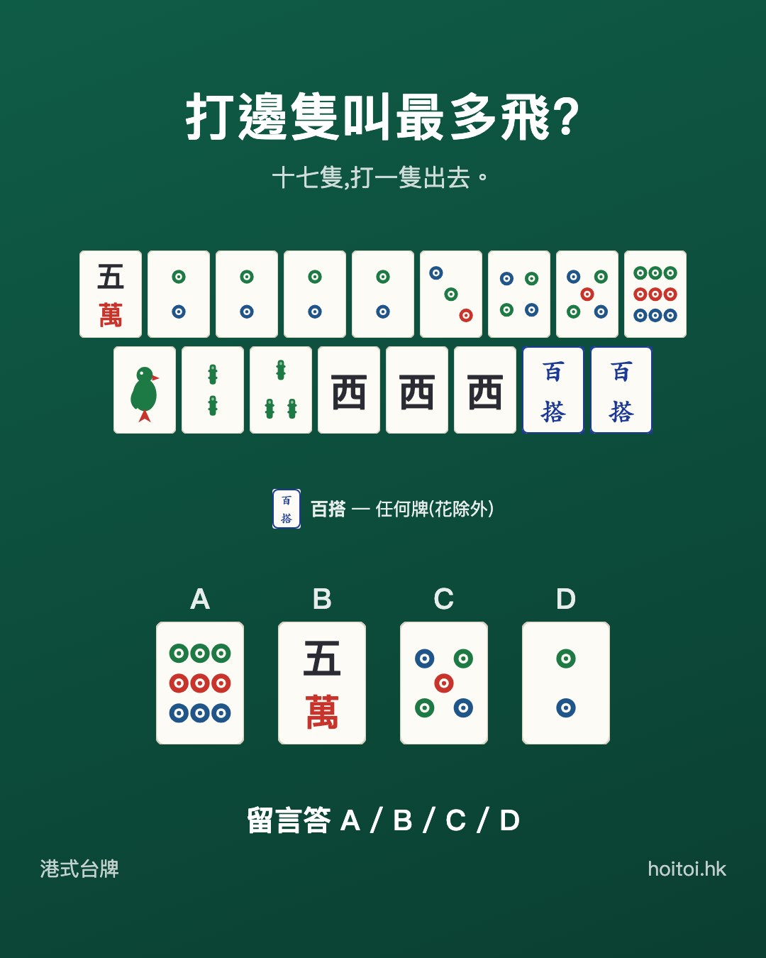 手牌：五萬　二二二二三四五九筒　一二三索　西西西搭搭