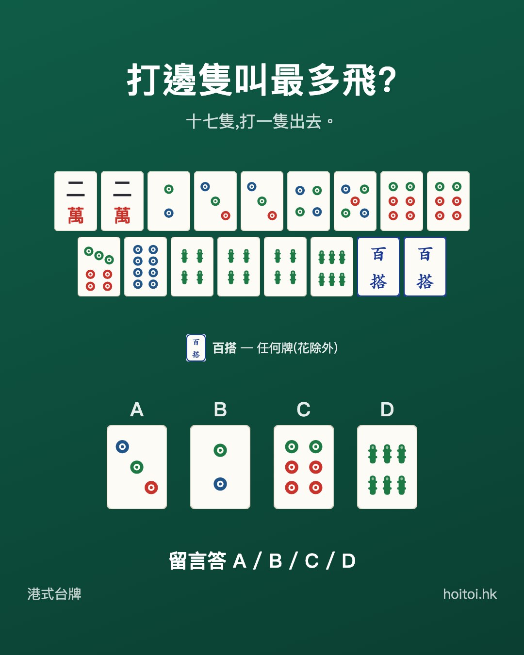 手牌：二二萬　二三三四五六六七八筒　四四四六索　搭搭
