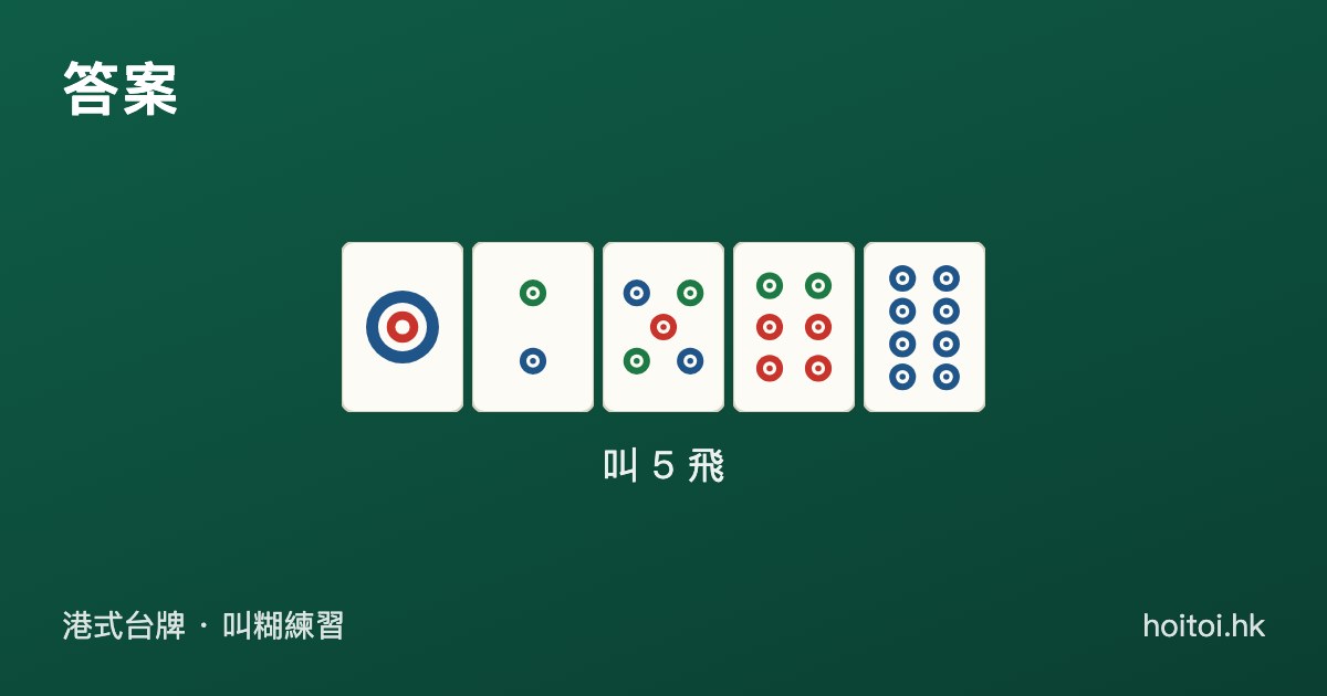 答案：一筒、二筒、五筒、六筒、八筒