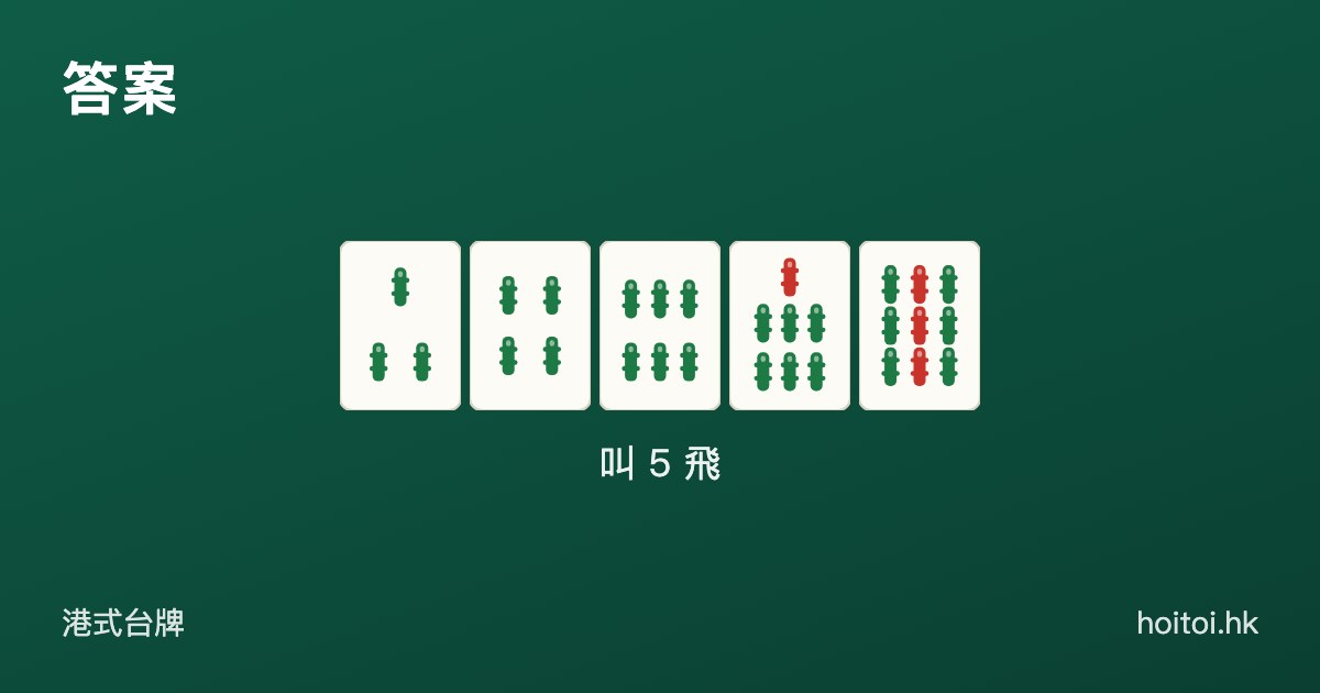 答案：三索、四索、六索、七索、九索